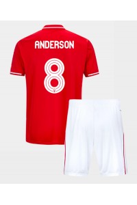 Fotbalové Dres Nottingham Forest Elliot Anderson #8 Dětské Domácí Oblečení 2025-26 Krátký Rukáv (+ trenýrky)